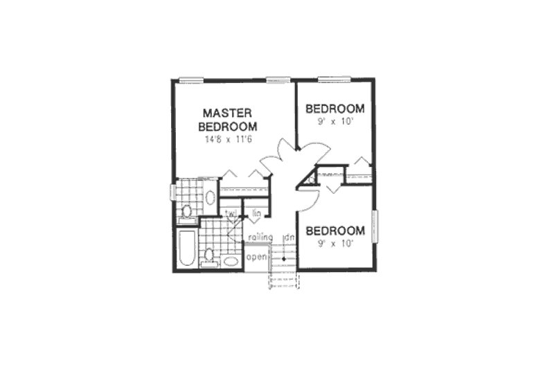 House Plan Design - Floor Plan - Upper Floor for Mediterranean House Plan #18-9228 - 4 bed, 2.5 bath