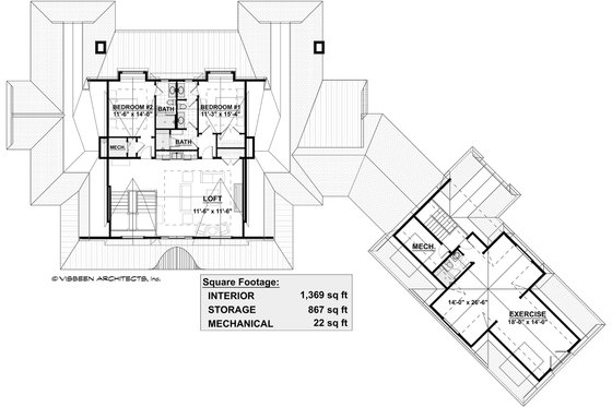 Floor Plan - Upper Floor for Country House Plan #928-320 - 4 bed, 4.5 bath