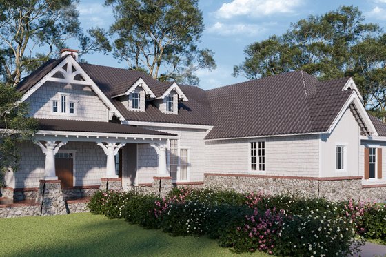 Exterior - Front Elevation 4 for Craftsman House Plan #54-304 - 3 bed, 2 bath