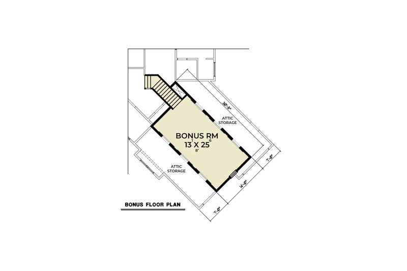 Architectural House Design - Floor Plan - Upper Floor for Farmhouse House Plan #1070-176 - 3 bed, 2.5 bath