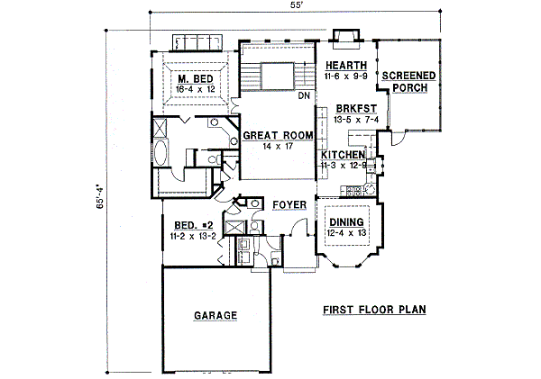 Traditional Floor Plan - Main Floor Plan #67-247