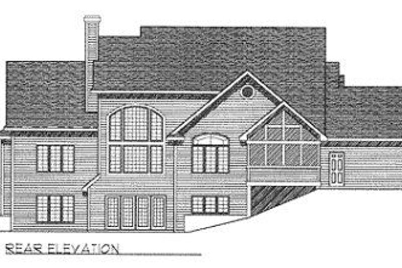 Home Plan - Exterior - Rear Elevation for Traditional House Plan #70-429 - 3 bed, 2.5 bath