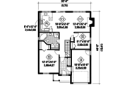 Traditional Style House Plan - 2 Beds 1 Baths 1053 Sq/Ft Plan #25-4322 