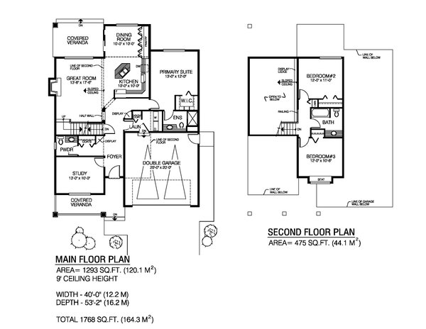 Dream House Plan - Floor Plan - Main Floor for Craftsman House Plan #1100-156 - 3 bed, 2.5 bath