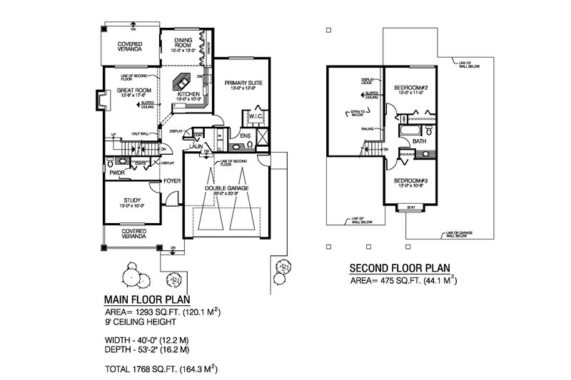 Dream House Plan - Floor Plan - Main Floor for Craftsman House Plan #1100-156 - 3 bed, 2.5 bath