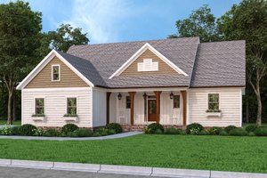 Ranch Exterior - Front Elevation Plan #927-1017