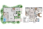 Beach Style House Plan - 4 Beds 4.5 Baths 4124 Sq/Ft Plan #27-571 