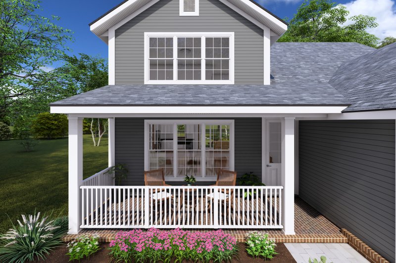 Home Plan - Exterior - Covered Porch for Cottage House Plan #513-2231 - 4 bed, 2.5 bath
