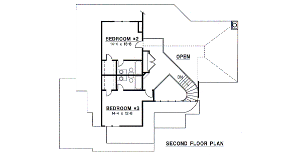 Floor Plan - Upper Floor Plan #67-227