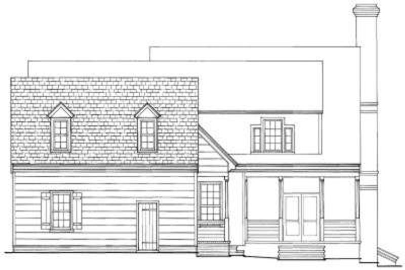 Home Plan - Exterior - Rear Elevation for Colonial House Plan #137-178 - 3 bed, 2 bath