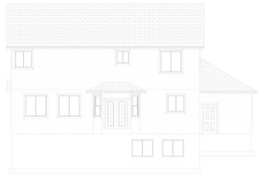 Exterior - Rear Elevation for Traditional House Plan #1060-208 - 4 bed, 2.5 bath