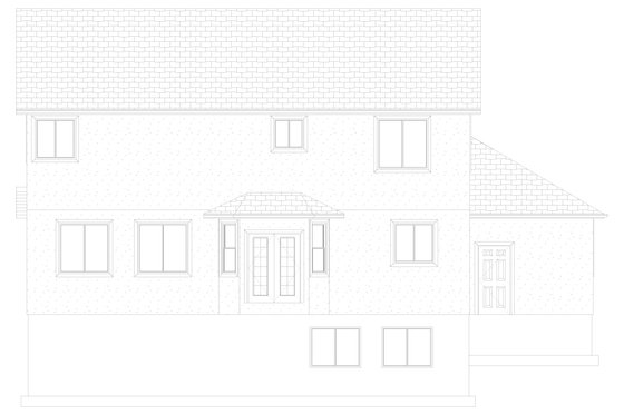 Exterior - Rear Elevation for Traditional House Plan #1060-208 - 4 bed, 2.5 bath