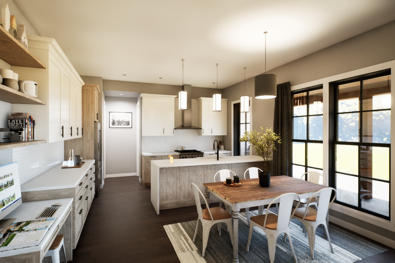 Architectural House Design - Interior - Kitchen 1 for Farmhouse House Plan #48-1218 - 3 bed, 2 bath