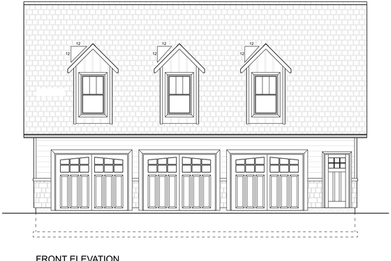 Exterior - Front Elevation 3 for Traditional House Plan #126-162 - 2 bed, 1.5 bath