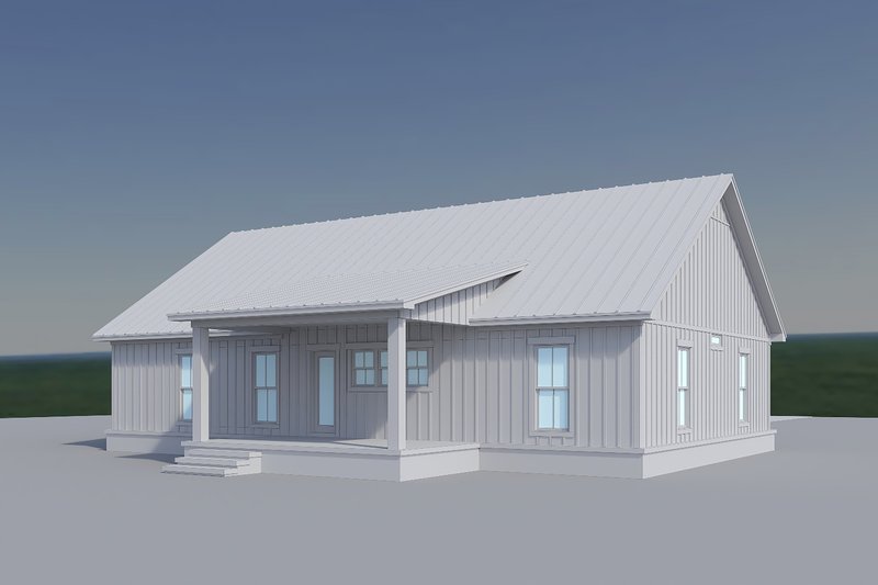 House Plan Design - Exterior - Rear Elevation 2 for Farmhouse House Plan #430-432 - 4 bed, 3 bath