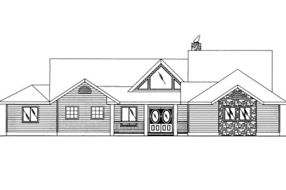 Exterior - Front Elevation 3 for Bungalow House Plan #117-606 - 3 bed, 2.5 bath