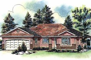 Ranch Exterior - Front Elevation Plan #18-191