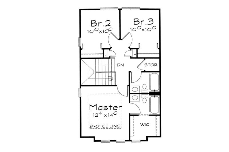 Home Plan - Floor Plan - Upper Floor for Traditional House Plan #20-2105 - 3 bed, 2.5 bath