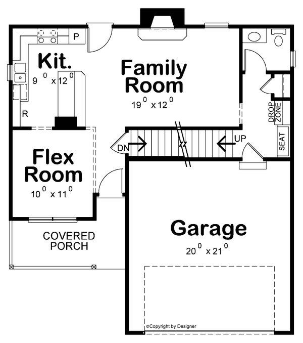Modern Floor Plan - Main Floor Plan #20-2539