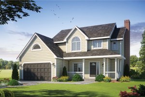 Exterior - Front Elevation 3 for Craftsman House Plan #20-2191 - 4 bed, 2.5 bath