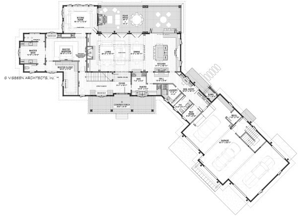 Dream House Plan - Farmhouse Floor Plan - Main Floor Plan #928-341