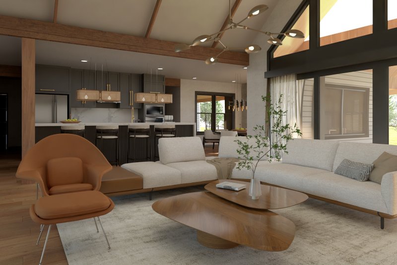 Architectural House Design - Interior - Family Room 2 for Barndominium House Plan #1064-302 - 3 bed, 2.5 bath