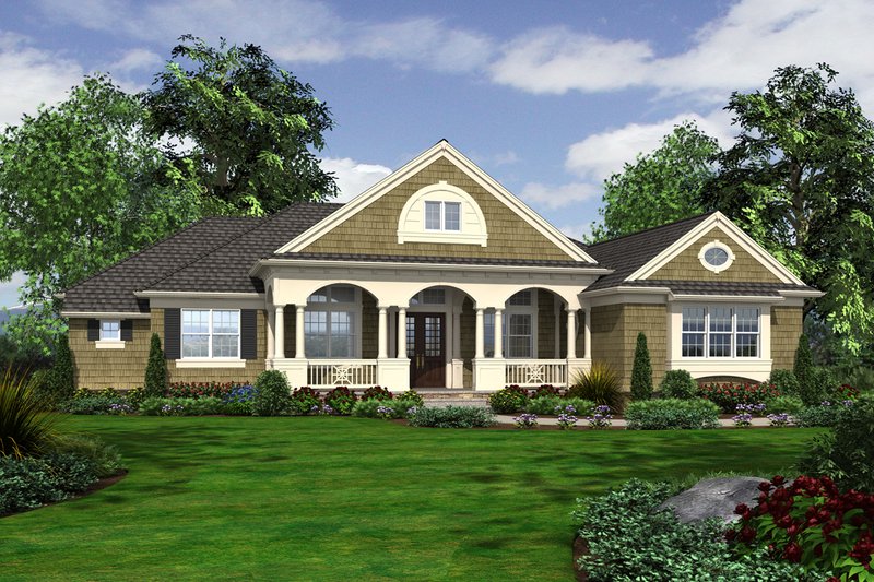 Home Plan - Country Exterior - Front Elevation Plan #132-203