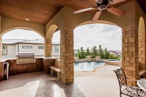 Exterior - Covered Porch for Prairie House Plan #80-198 - 4 bed, 4.5 bath