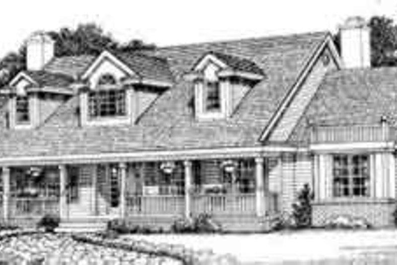Architectural House Design - Southern Exterior - Front Elevation Plan #72-453