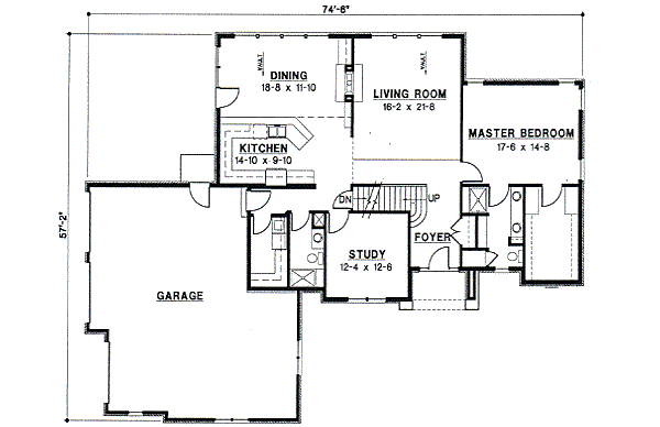 European Floor Plan - Main Floor Plan #67-224