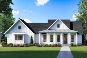 Exterior - Front Elevation 3 for Farmhouse House Plan #1074-25 - 3 bed, 2 bath