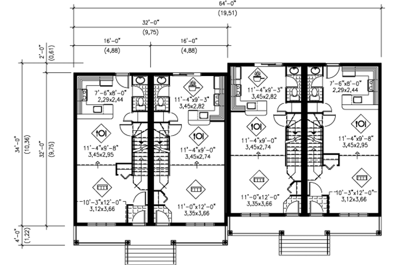 Dream House Plan - Floor Plan - Main Floor for Traditional House Plan #25-331 - 3 bed, 1.5 bath