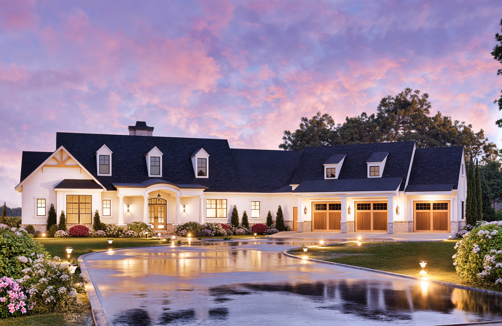 Exterior - Front Elevation 2 for Ranch House Plan #119-430 - 3 bed, 2.5 bath