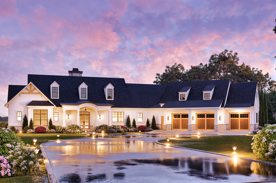 Exterior - Front Elevation for Ranch House Plan #119-430 - 3 bed, 2.5 bath