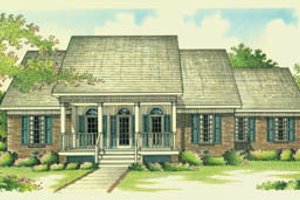 Southern Exterior - Front Elevation Plan #45-131