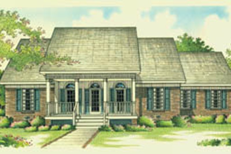 Home Plan - Southern Exterior - Front Elevation Plan #45-131