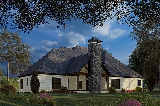 Exterior - Rear Elevation for Craftsman House Plan #923-172 - 4 bed, 3.5 bath