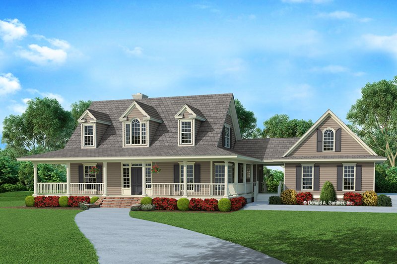 House Blueprint - Country Exterior - Front Elevation Plan #929-1062