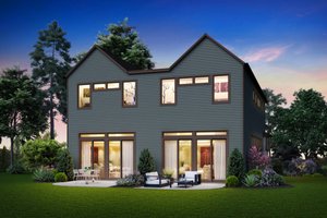 Exterior - Rear Elevation for Contemporary House Plan #48-1021 - 3 bed, 3 bath