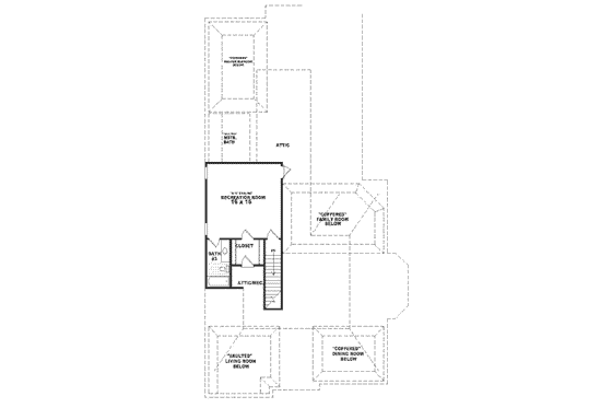 Floor Plan - Upper Floor for Traditional House Plan #81-383 - 3 bed, 3 bath