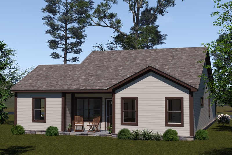 House Blueprint - Exterior - Other Elevation 2 for Cottage House Plan #513-2351 - 3 bed, 2 bath