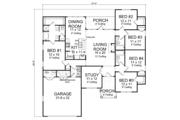 Traditional Style House Plan - 5 Beds 3 Baths 1988 Sq/Ft Plan #513-18 