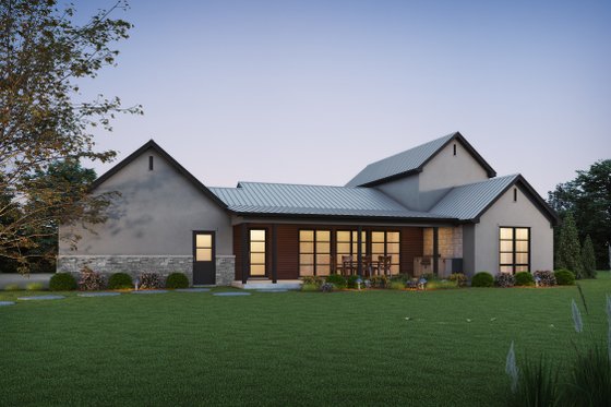 Exterior - Rear Elevation for Contemporary House Plan #48-1064 - 4 bed, 3 bath