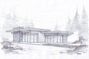 Exterior - Other Elevation for Modern House Plan #552-4 - 3 bed, 2 bath