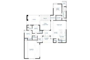 Floor Plan - Main Floor for Contemporary House Plan #80-220 - 3 bed, 2.5 bath