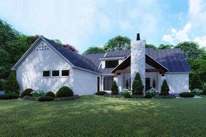 Exterior - Rear Elevation for Contemporary House Plan #923-125 - 3 bed, 4.5 bath