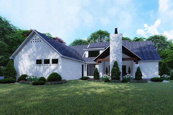 Exterior - Rear Elevation for Contemporary House Plan #923-125 - 3 bed, 4.5 bath