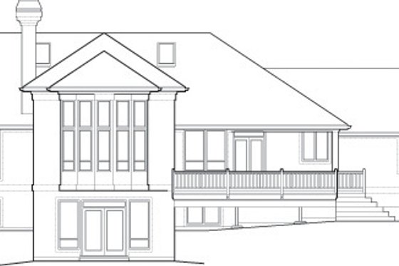 Exterior - Rear Elevation House Plan #48-604 - 4 bed, 3.5 bath