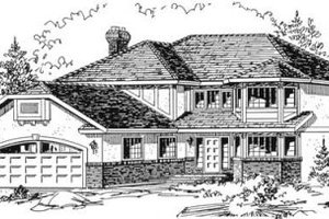 Traditional Exterior - Front Elevation Plan #18-8956