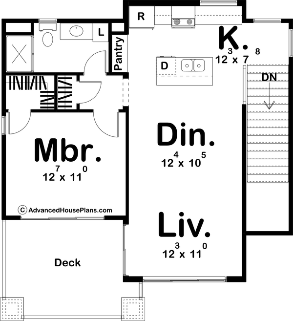 House Blueprint - Modern Floor Plan - Upper Floor Plan #455-298
